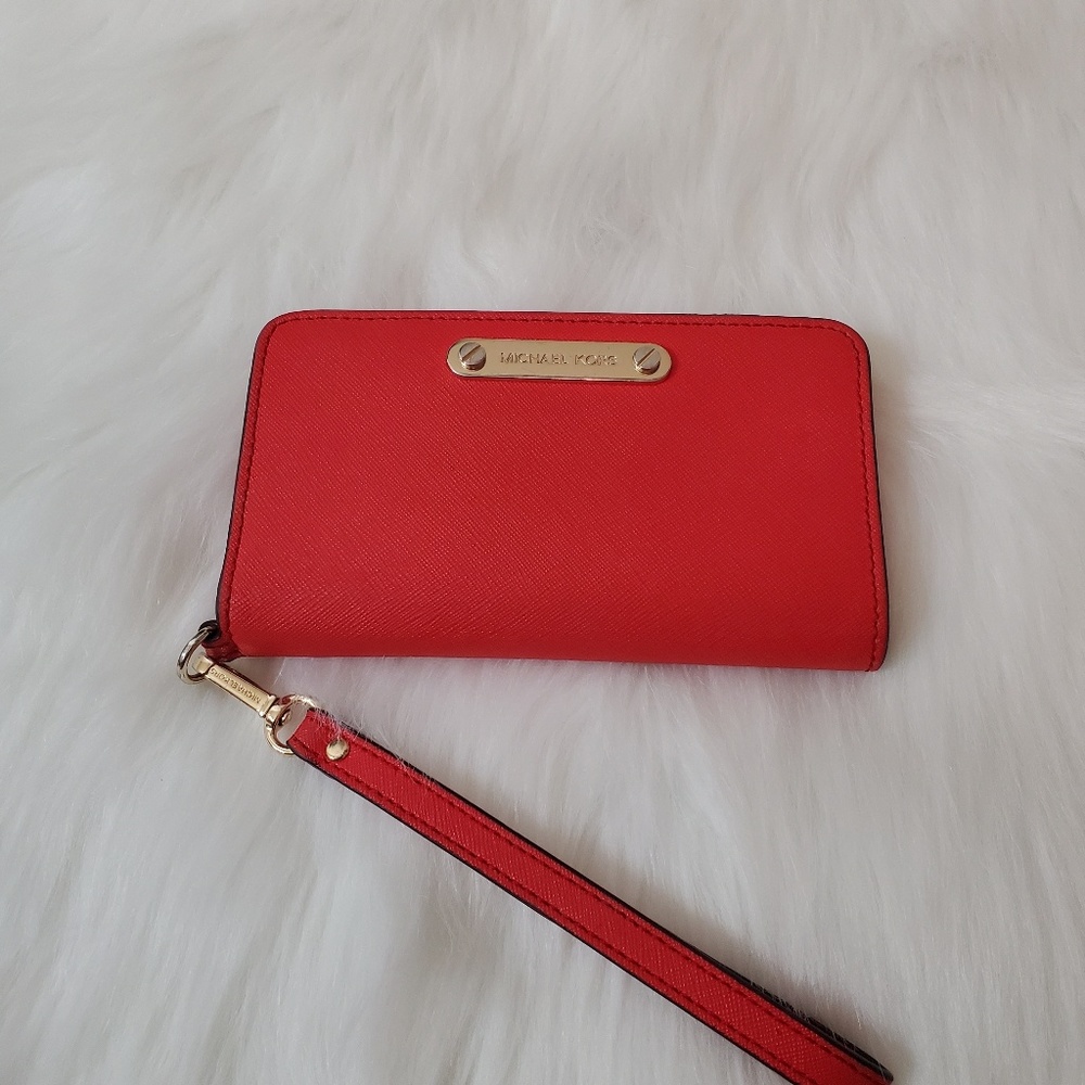 Michael Kors Red Wristlet